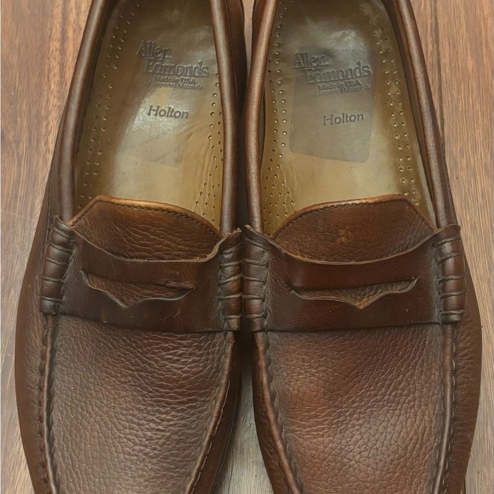 Allen Edmonds Holton Brown Leather Slip-Ons